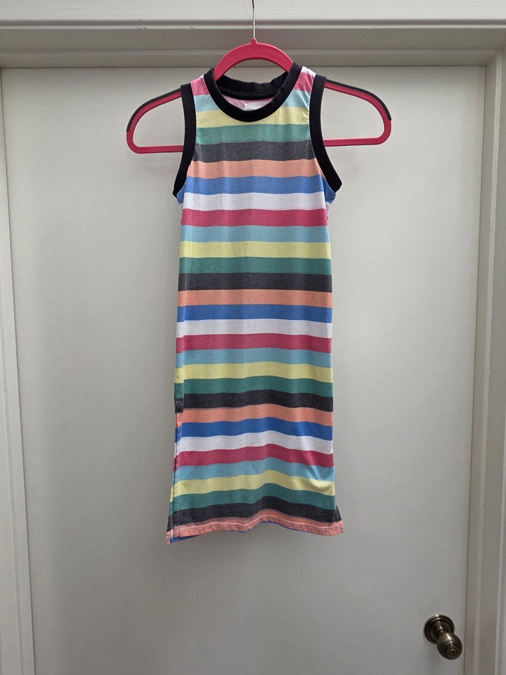 Sol Angeles Girls Dress 6 Rainbow Stripe Girlhoodcore Boho Festival Beach